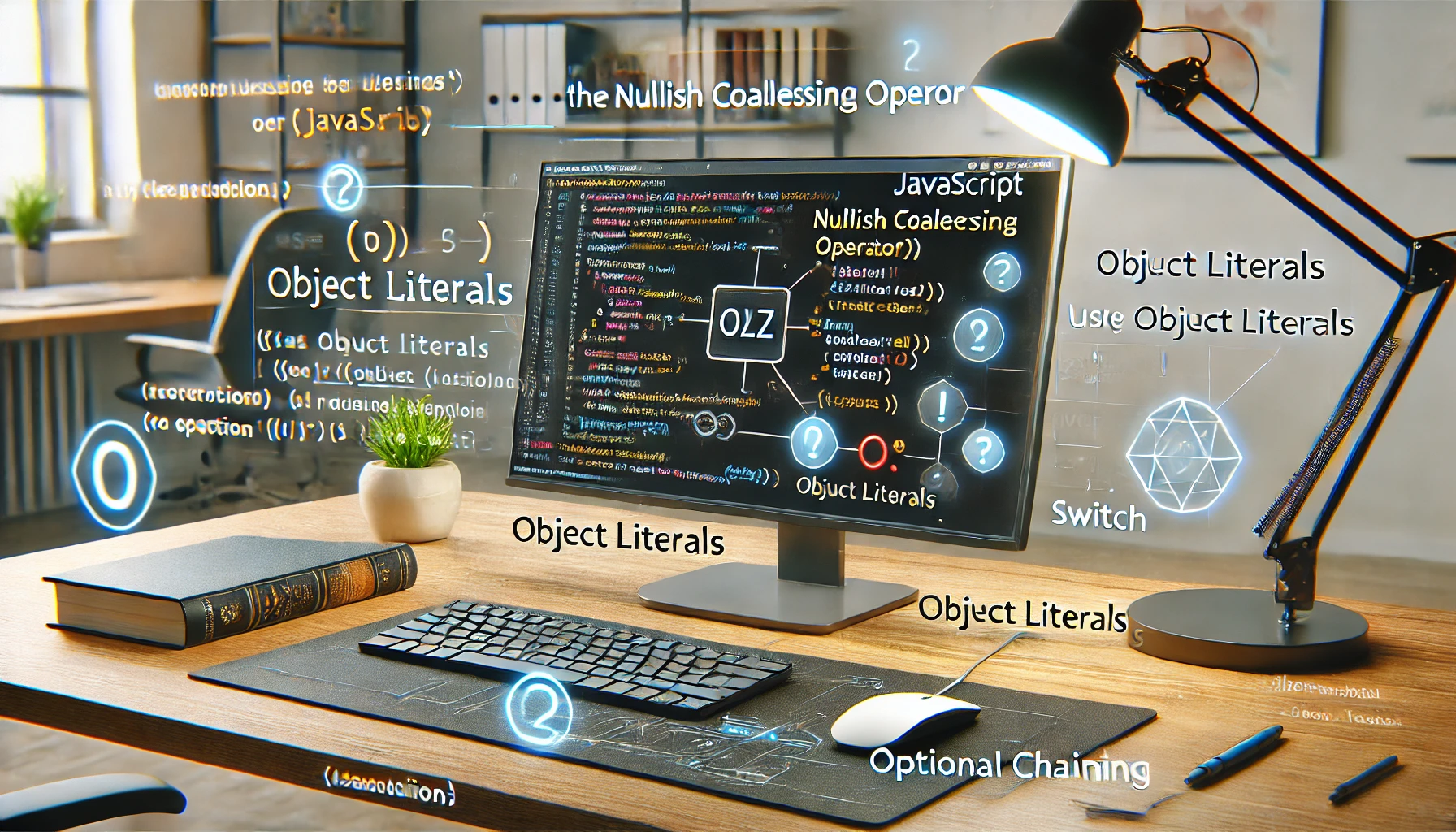 dall e 2024 08 05 13.25.58 a detailed image illustrating the concept of using object literals for managing complex conditions in javascript. the image shows a web browser window